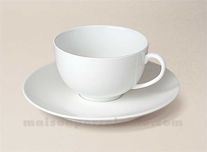 TASSE THE BOULE+SOUCOUPE PORCELAINE BLANCHE ARTOIS 18CL