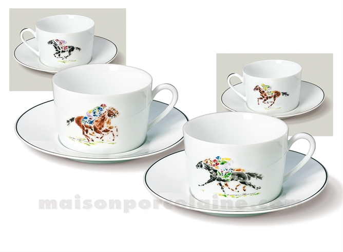 TASSE THE+SOUCOUPE LIMOGES EMPIRE 20CL