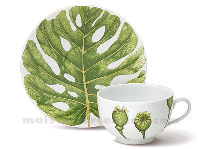 TASSE THE+SOUCOUPE LIMOGES ENVIE 24CL