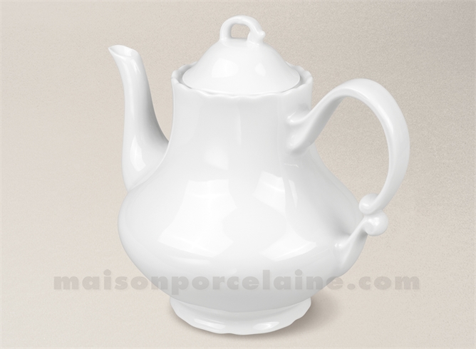 THEIERE BORD FESTONNE BERRY PORCELAINE BLANCHE 1.2L