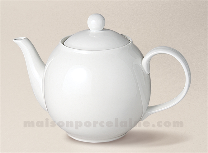 THEIERE BOULE FLANDRE PORCELAINE BLANCHE MM 95CL