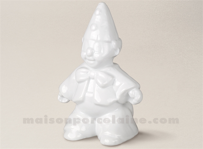 TIRLIRE PORCELAINE DE LIiMOGES CLOWN H22-15X12CM