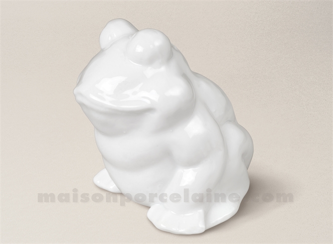 TIRLIRE PORCELAINE DE LIiMOGES GRENOUILLE H11-10X11CM