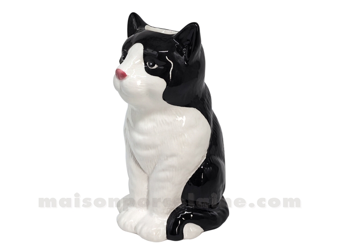 VASE CERAMIC CHAT L12,8 P10,5 H20CM