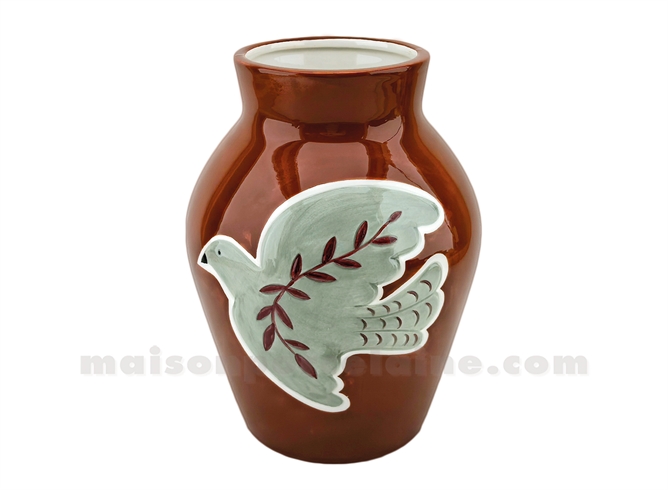 VASE COLOMBE VERT CLAIR D15,5 H20,3CM