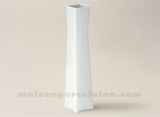 VASE LIMOGES PORCELAINE BLANCHE CHLOE GM 38X8.5 120CL