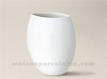 VASE LIMOGES PORCELAINE BLANCHE LOLA PM 24X20 1,8L