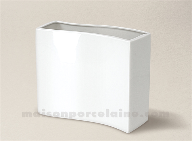 VASE LIMOGES PORCELAINE BLANCHE RECTANGLE H180