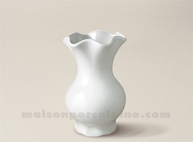 VASE LIMOGES PORCELAINE BLANCHE ROMAIN FESTON PM 18X11