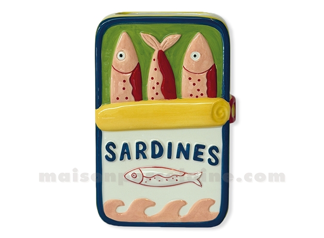 VASE SARDINES VERT L11,1 P6,4 H17,5CM