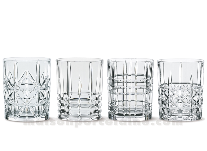 VERRE A WHISKY HIGHLAND H10CM - SET DE 4 VERRES