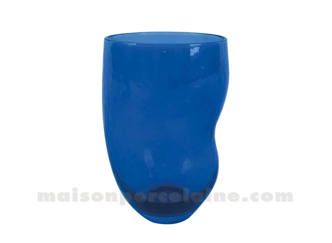 VERRE GOBELET TRIBU BLEU INDIGO D7 H11CM