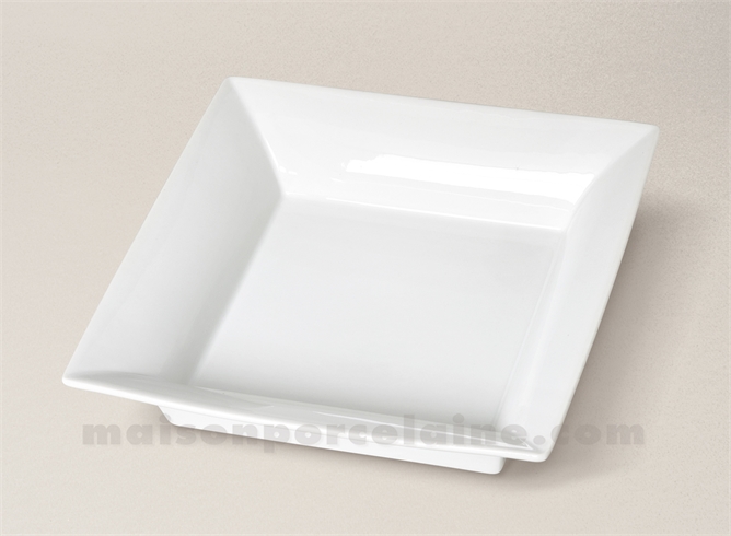 VIDE POCHE CARRE PORCELAINE BLANCHE GM 18X18X3.5036036036036036036036036