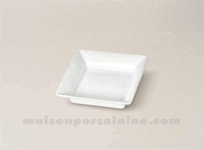 VIDE POCHE CARRE PORCELAINE BLANCHE PM 10X10