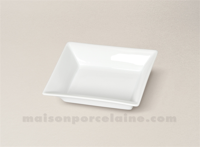 VIDE POCHE RECTANGULAIRE LIMOGES PORCELAINE BLANCHE 12X9