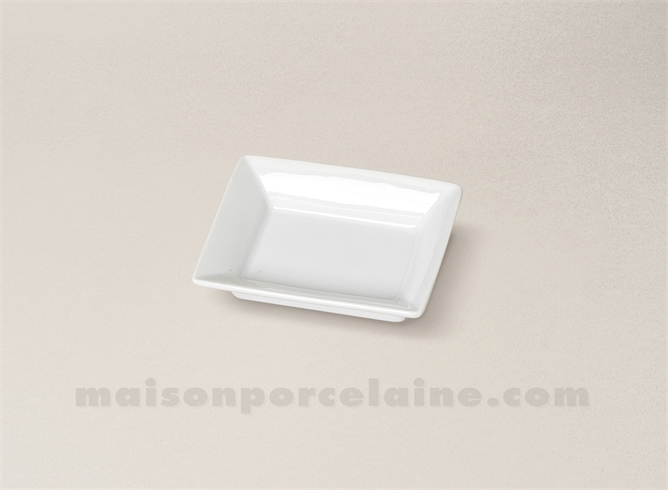 VIDE POCHE RECTANGULAIRE PORCELAINE BLANCHE MINI 8X6