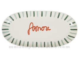 AMORE - PLAT OVAL 30X15CM - GRES - PIECE