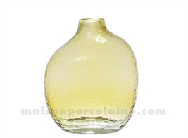 AMORE - VASE VERRE JAUNE 12X8H14