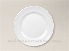 ASSIETTE AILE FESTONNEE DESSERT PORCELAINE BLANCHE BERRY 21,5CM