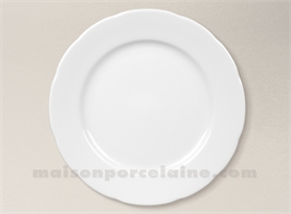 ASSIETTE AILE FESTONNEE PLATE PORCELAINE BLANCHE BERRY 26,5CM