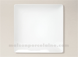 ASSIETTE CARREE PLATE PORCELAINE BLANCHE COLORADO 26X26CM