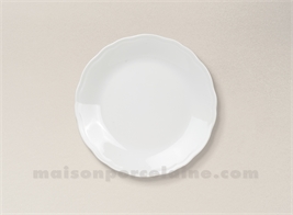 ASSIETTE COKTAIL LIMOGES PORCELAINE BLANCHE COLBERT14,5CM
