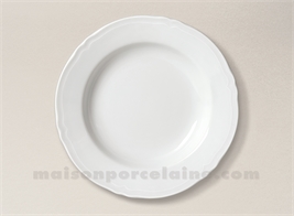 ASSIETTE CREUSE AILE PORCELAINE BLANCHE CLARA D23.5