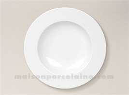 ASSIETTE CREUSE AILE PORCELAINE BLANCHE SOLOGNE D23.5