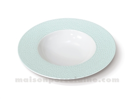 ASSIETTE CREUSE AILE REVES D'OPALINE D23.5 - AMANDE