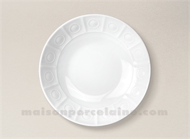 ASSIETTE CREUSE CALOTTE LIMOGES PORCELAINE BLANCHE OSMOSE 21.5