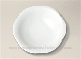 ASSIETTE CREUSE CALOTTE PORCELAINE BLANCHE MAYA D21