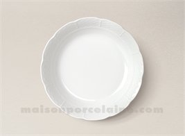 ASSIETTE CREUSE CALOTTE PORCELAINE BLANCHE NATACHA D19