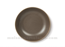 ASSIETTE CREUSE CALOTTTE PORCELAINE OKRA MAHOGANY  20X4.2CM