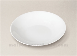 ASSIETTE CREUSE PORCELAINE BLANCHE HAUSSMANN FABRIQUEE EN FRANCE D21CM