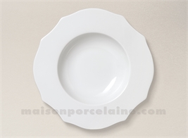 ASSIETTE CREUSE PORCELAINE BLANCHE SISSI D23