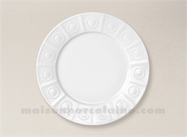 ASSIETTE DESSERT LIMOGES PORCELAINE BLANCHE OSMOSE D220