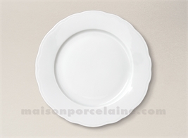 ASSIETTE DESSERT PORCELAINE BLANCHE COLBERT FABRIQUEE EN FRANCE D22CM