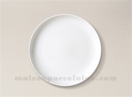 ASSIETTE DESSERT PORCELAINE BLANCHE COUPE FLANDRE D19.5