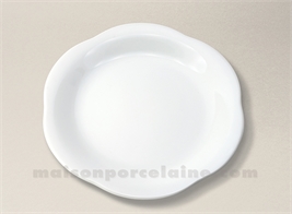 ASSIETTE DESSERT PORCELAINE BLANCHE MAYA D20