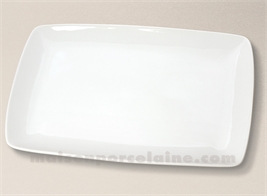 ASSIETTE ENTRECOTE PORCELAINE BLANCHE 32.5X22.5