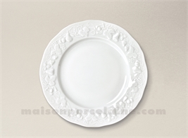 ASSIETTE GATEAU CALIFORNIA LIMOGES PORCELAINE BLANCHE D18.5