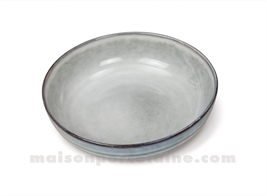 ASSIETTE GRES CREUSE SALADE ET PATES MEDARD DE NOBLAT FLOW GRIS 18CM