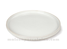 ASSIETTE GRES DESSERT MEDARD DE NOBLAT AGORA BEIGE 21CM