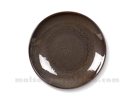 ASSIETTE GRES DESSERT MEDARD DE NOBLAT FEELING BRONZE 21CM