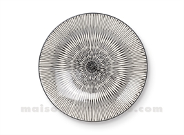 ASSIETTE GRES DESSERT MEDARD DE NOBLAT HYPNOSE GREGE 20,5CM