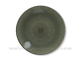 ASSIETTE GRES DESSERT MEDARD DE NOBLAT HYPNOSE KAKI 20,5CM
