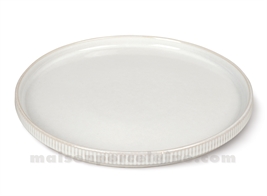 ASSIETTE GRES PLATE MEDARD DE NOBLAT AGORA BEIGE 25CM