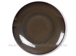 ASSIETTE GRES PLATE MEDARD DE NOBLAT FEELING BRONZE 26,5CM