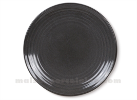 ASSIETTE GRES PLATE MEDARD DE NOBLAT FLOW GRANIT 27CM