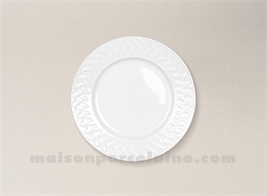 ASSIETTE PAIN LIMOGES PORCELAINE BLANCHE LOUISIANE D15.5